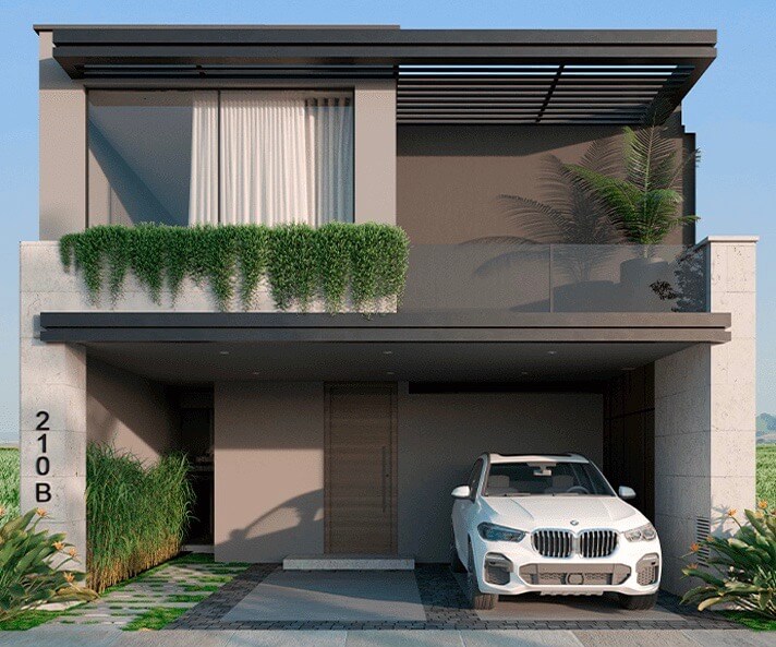 Fachada de Denali en Loma Alta Residencial, en León, Gto.