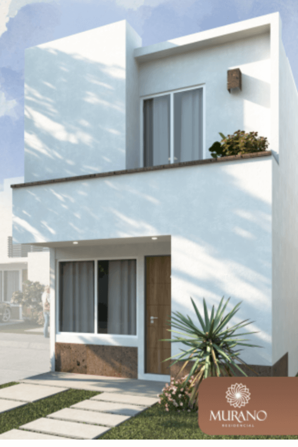 Fachadas de casa modelo Líbano en Murano 2 Residencial en León, Gto.