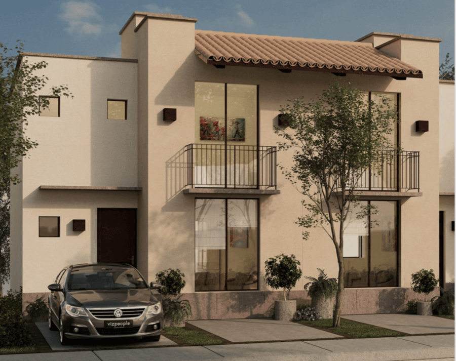 Fachada de modelo Niza en Lucerna Residencial