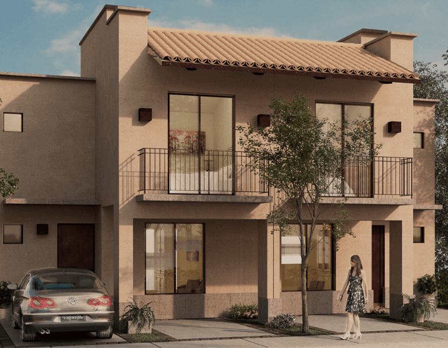 Fachada de modelo Zurich en Lucerna Residencial