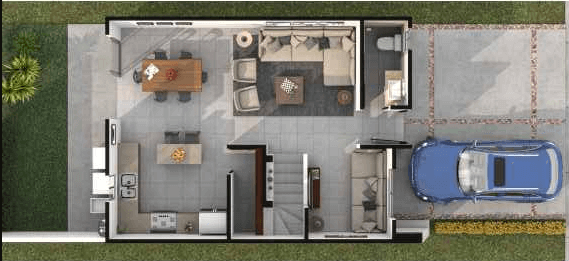 Modelo Sayil en Canah Residencial.