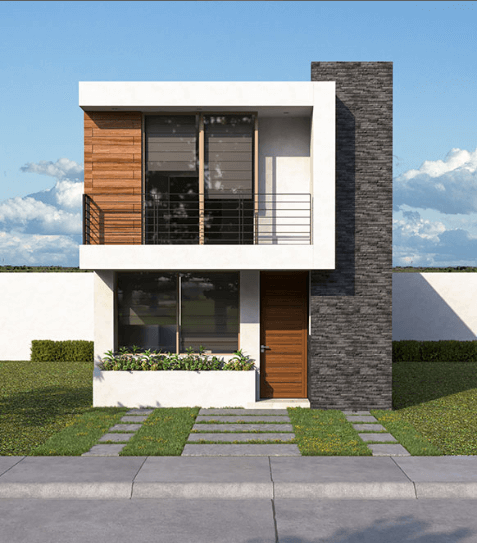 Fachada de Bierzo en Arzúa Quinta Residencial en León, Gto., México.