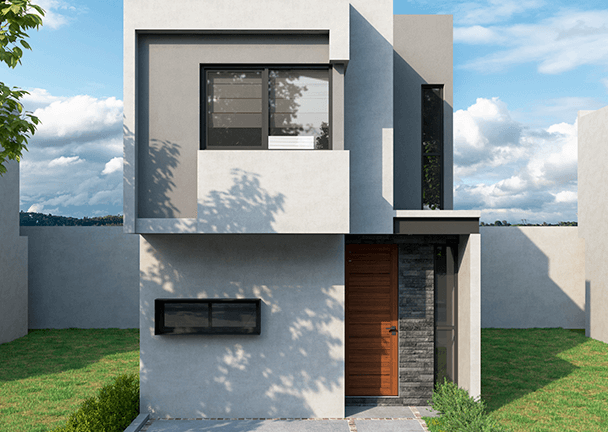 Fachada de Maritza en Tracia Residencial en León, Gto., México.