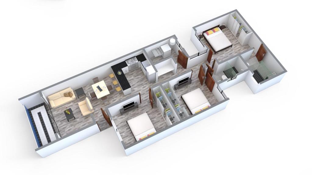 Rubí residencial departamentos distribución del modelo turquesa