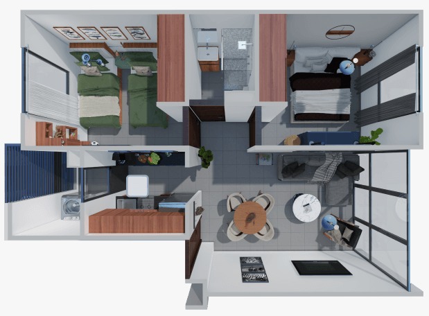 Torrento departamentos distribución del modelo 2