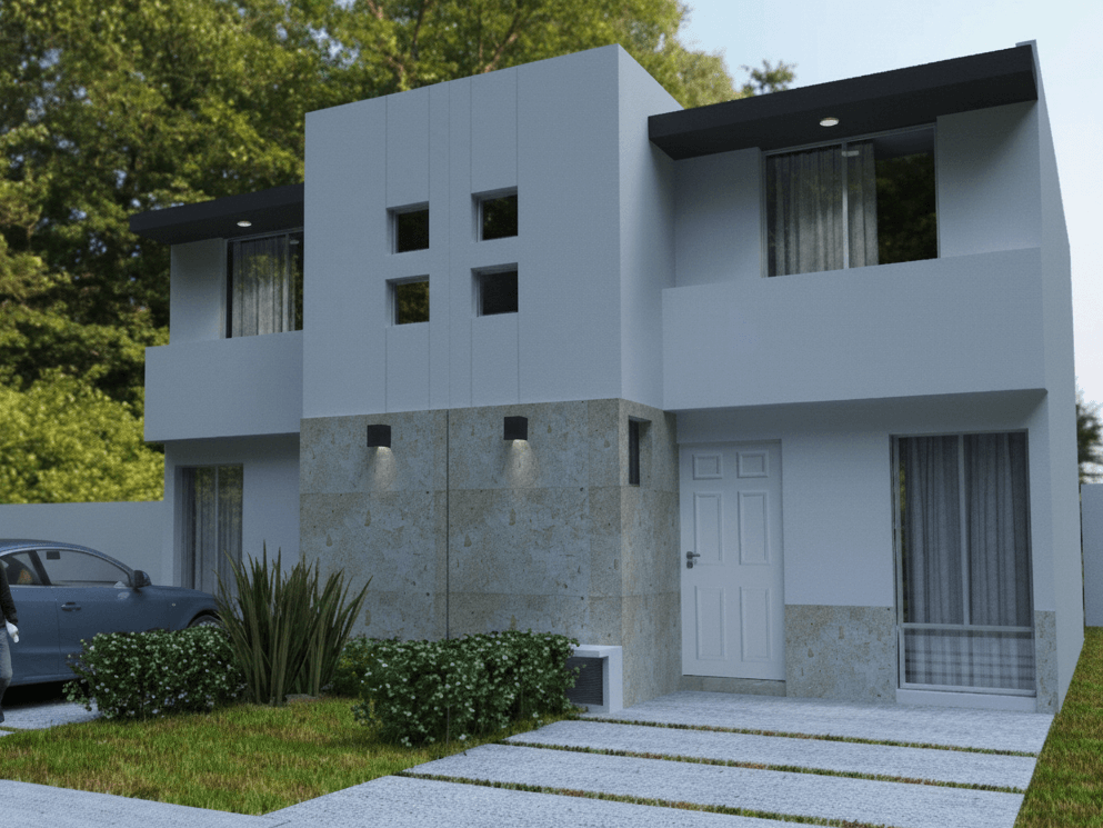 Fachada de modelo Ankara en Aram Residencial en León, Gto., México